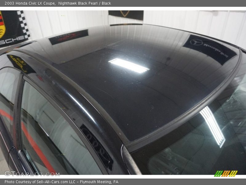 Nighthawk Black Pearl / Black 2003 Honda Civic LX Coupe