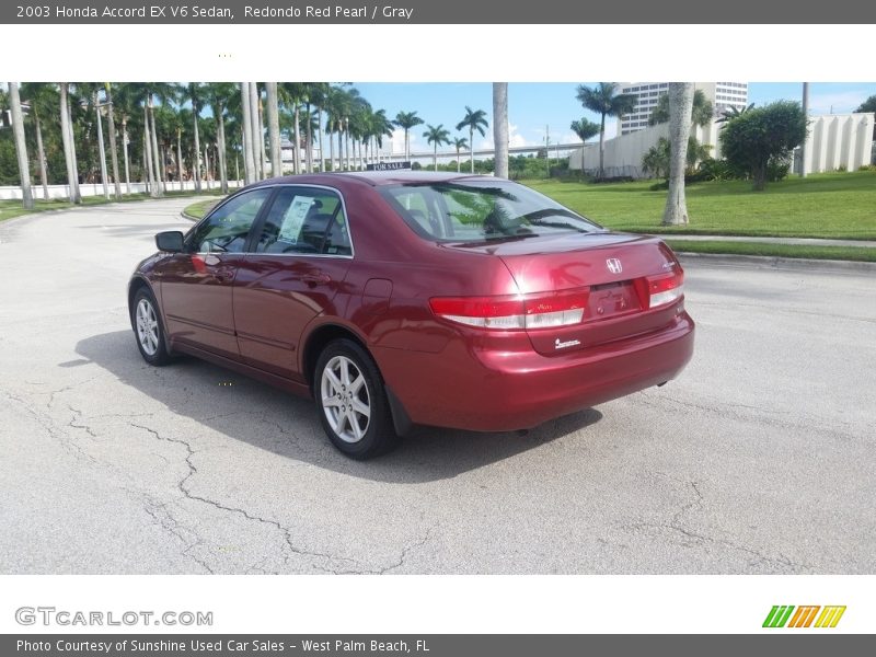 Redondo Red Pearl / Gray 2003 Honda Accord EX V6 Sedan