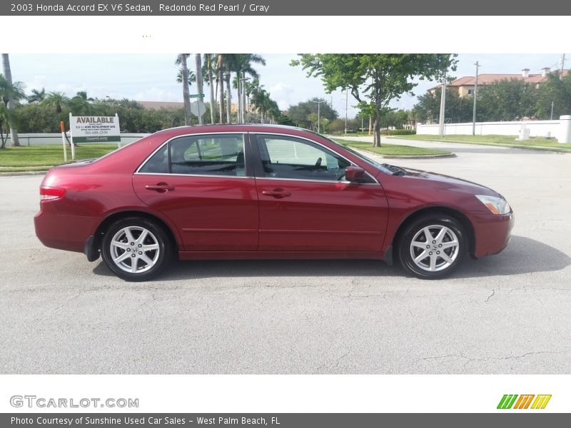 Redondo Red Pearl / Gray 2003 Honda Accord EX V6 Sedan