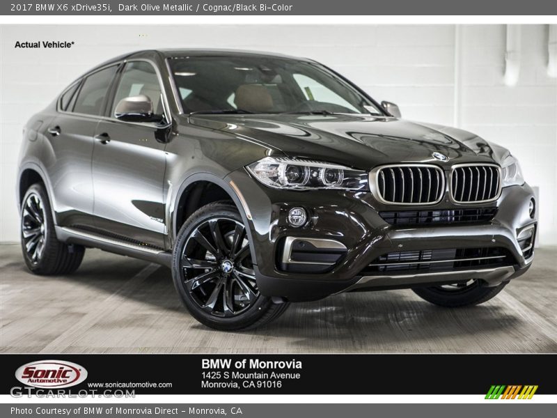 Dark Olive Metallic / Cognac/Black Bi-Color 2017 BMW X6 xDrive35i