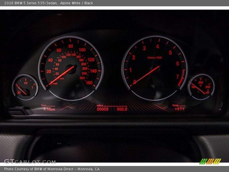 Alpine White / Black 2016 BMW 5 Series 535i Sedan