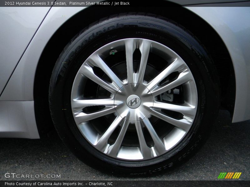 Platinum Silver Metallic / Jet Black 2012 Hyundai Genesis 3.8 Sedan