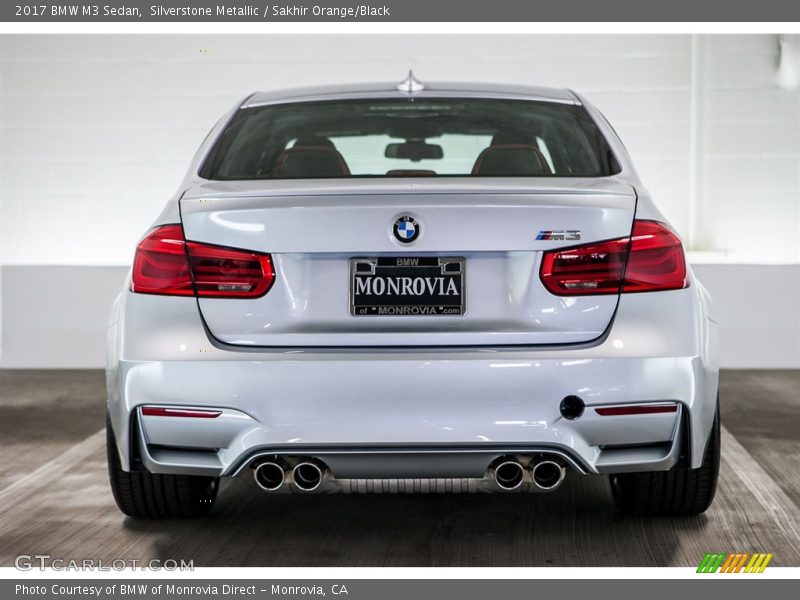 Silverstone Metallic / Sakhir Orange/Black 2017 BMW M3 Sedan
