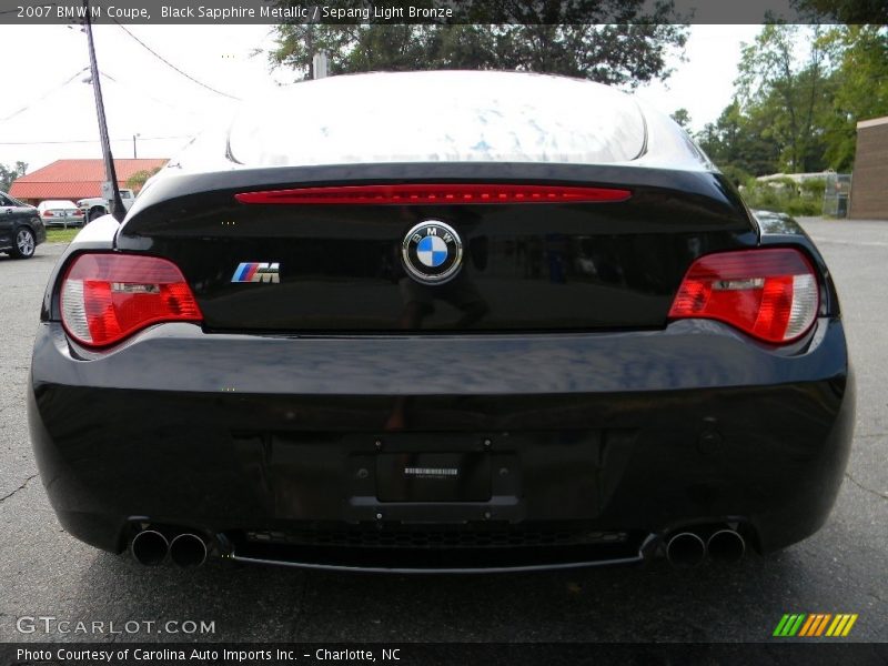 Black Sapphire Metallic / Sepang Light Bronze 2007 BMW M Coupe