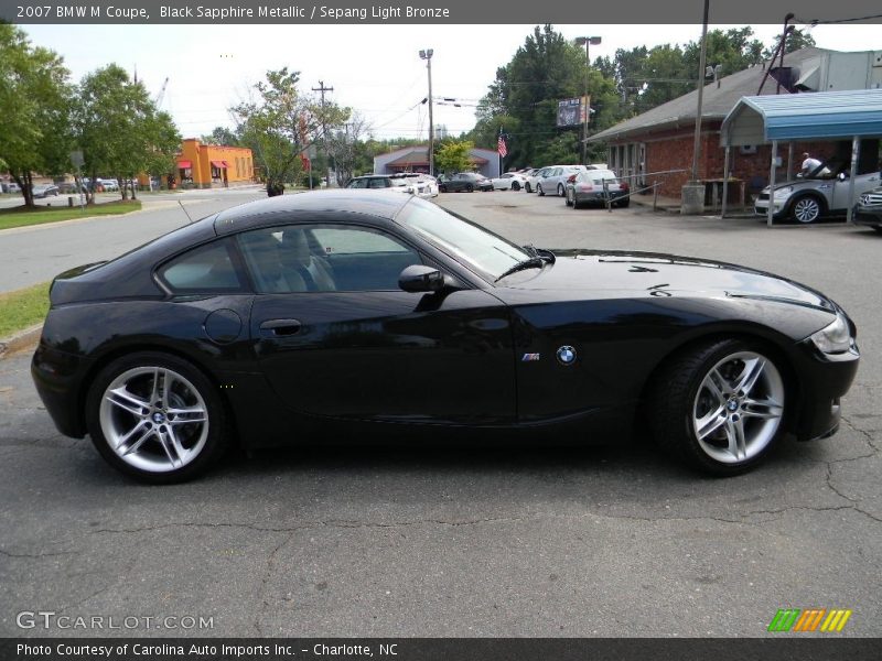 Black Sapphire Metallic / Sepang Light Bronze 2007 BMW M Coupe
