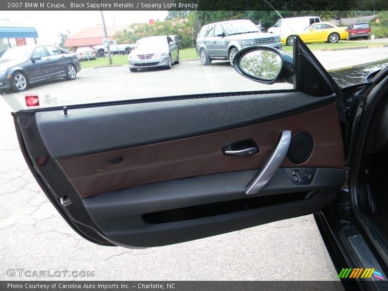 Black Sapphire Metallic / Sepang Light Bronze 2007 BMW M Coupe