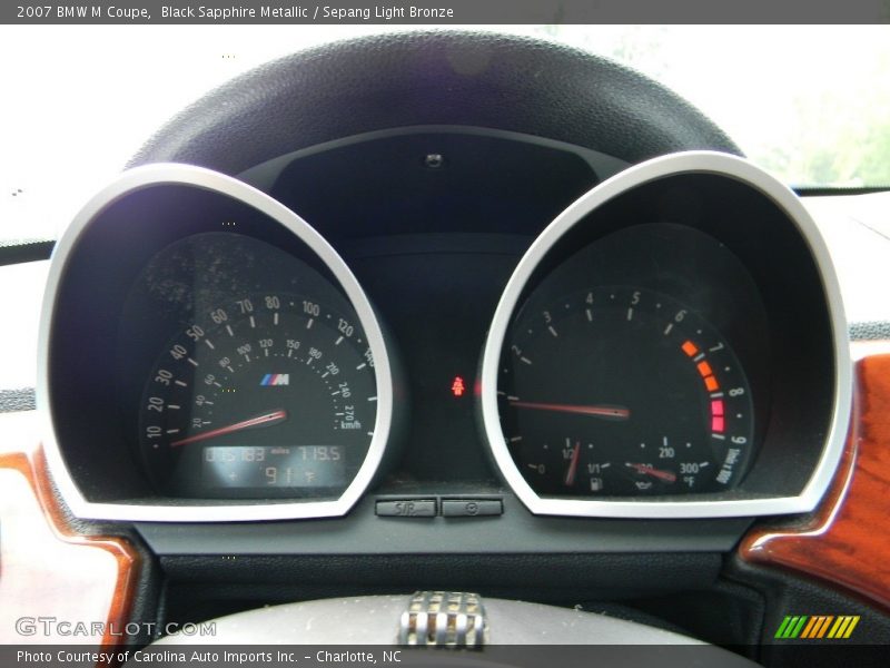 Black Sapphire Metallic / Sepang Light Bronze 2007 BMW M Coupe