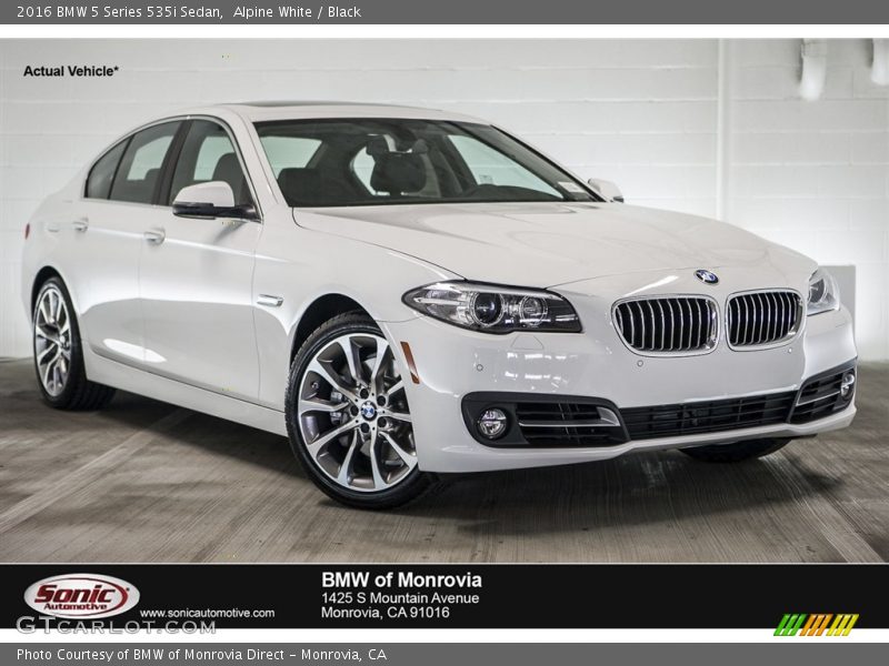 Alpine White / Black 2016 BMW 5 Series 535i Sedan