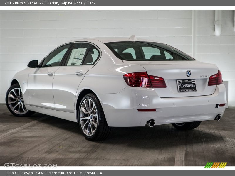 Alpine White / Black 2016 BMW 5 Series 535i Sedan