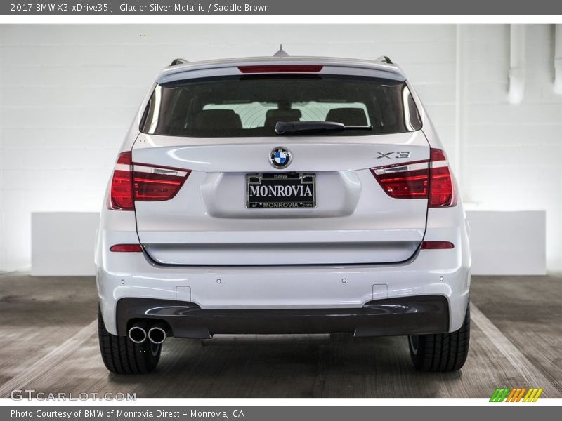 Glacier Silver Metallic / Saddle Brown 2017 BMW X3 xDrive35i