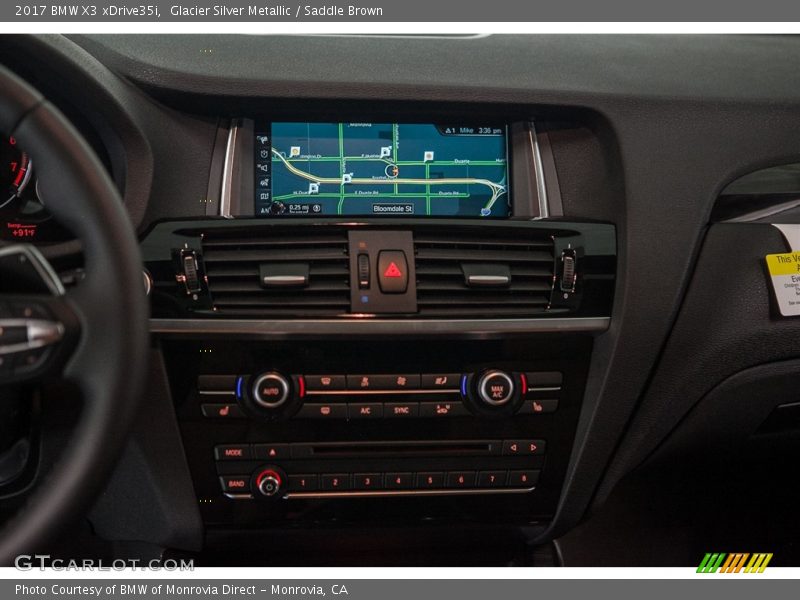 Glacier Silver Metallic / Saddle Brown 2017 BMW X3 xDrive35i