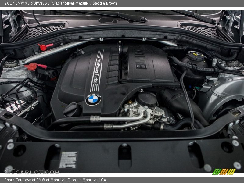 Glacier Silver Metallic / Saddle Brown 2017 BMW X3 xDrive35i