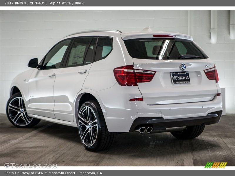 Alpine White / Black 2017 BMW X3 xDrive35i