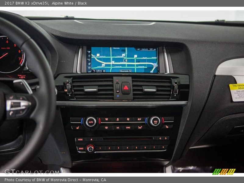 Alpine White / Black 2017 BMW X3 xDrive35i