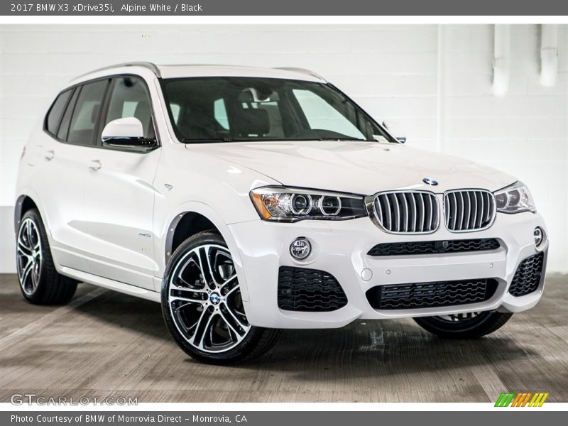 Alpine White / Black 2017 BMW X3 xDrive35i