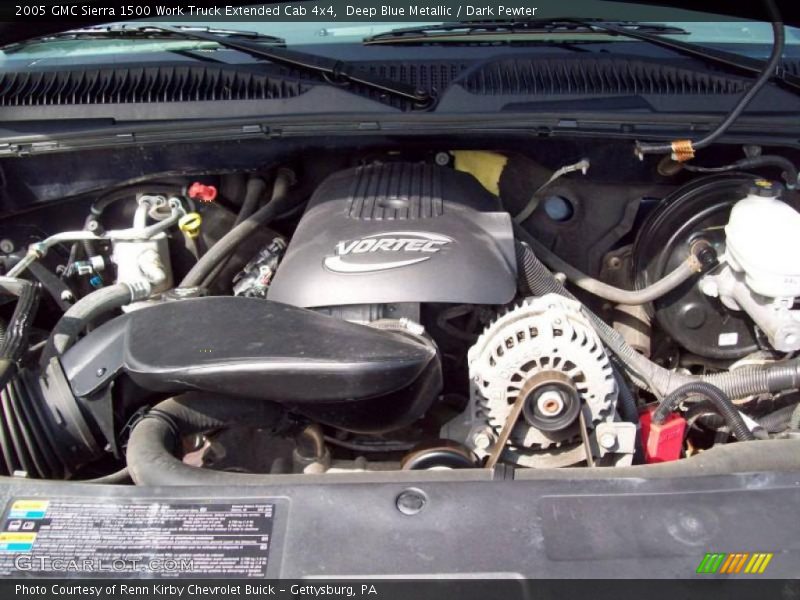 Deep Blue Metallic / Dark Pewter 2005 GMC Sierra 1500 Work Truck Extended Cab 4x4