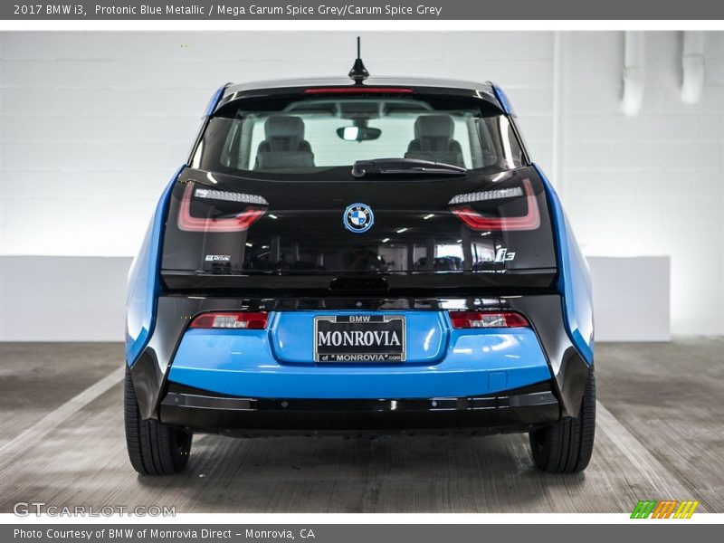 Protonic Blue Metallic / Mega Carum Spice Grey/Carum Spice Grey 2017 BMW i3