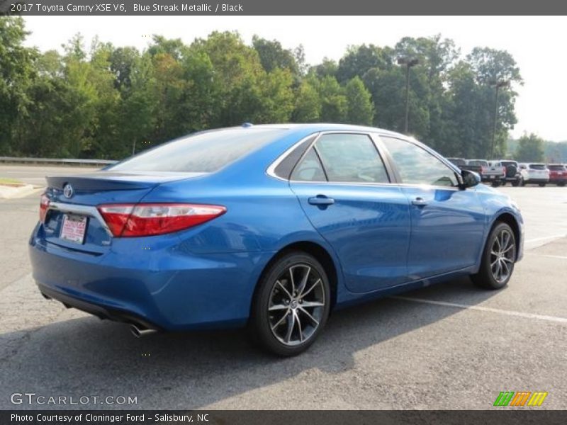 Blue Streak Metallic / Black 2017 Toyota Camry XSE V6