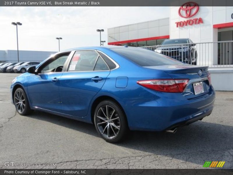 Blue Streak Metallic / Black 2017 Toyota Camry XSE V6