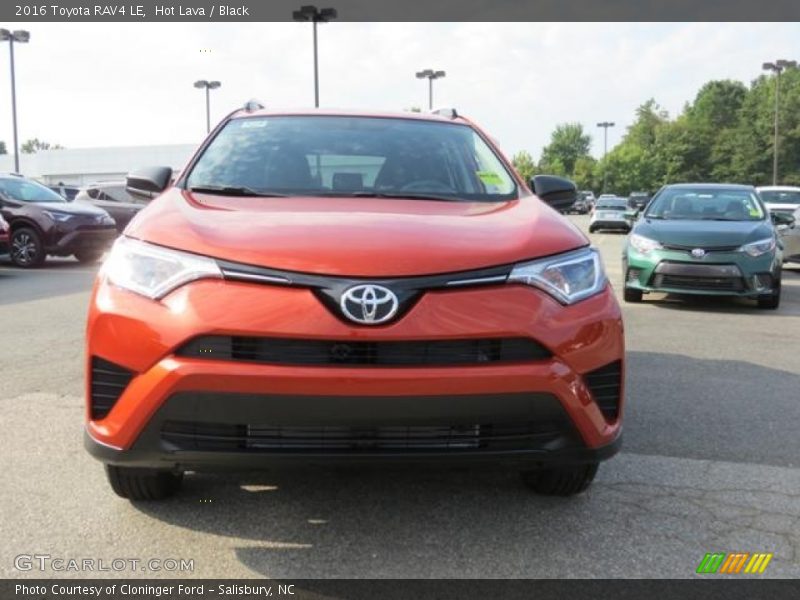 Hot Lava / Black 2016 Toyota RAV4 LE