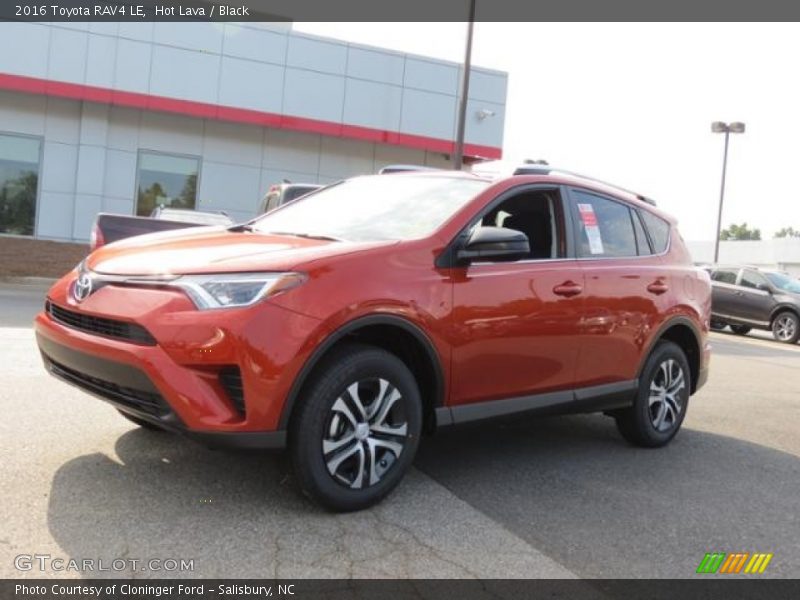 Hot Lava / Black 2016 Toyota RAV4 LE