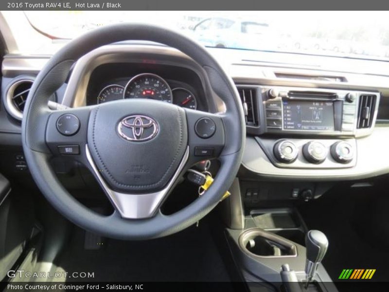 Hot Lava / Black 2016 Toyota RAV4 LE