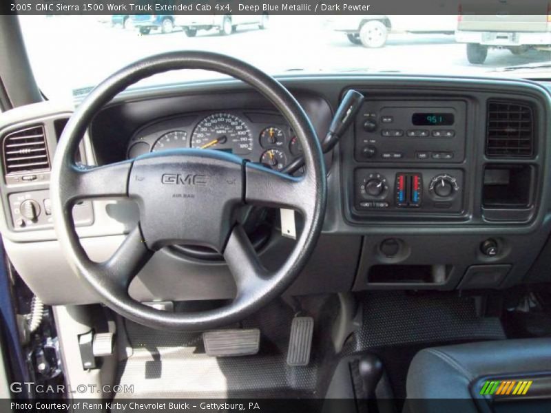 Deep Blue Metallic / Dark Pewter 2005 GMC Sierra 1500 Work Truck Extended Cab 4x4