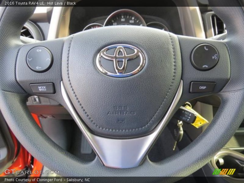 Hot Lava / Black 2016 Toyota RAV4 LE