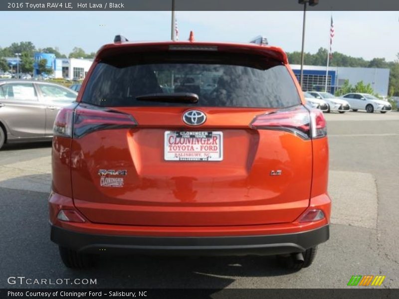 Hot Lava / Black 2016 Toyota RAV4 LE