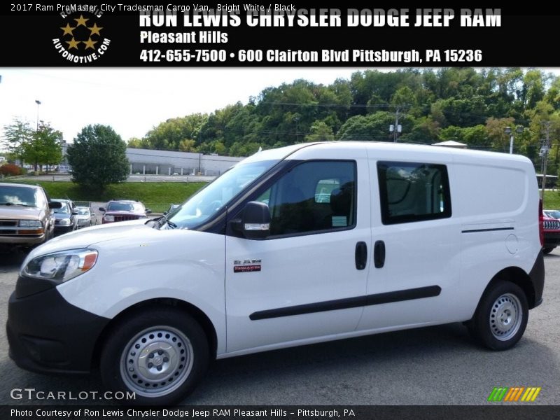 Bright White / Black 2017 Ram ProMaster City Tradesman Cargo Van