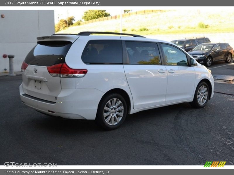 Super White / Light Gray 2012 Toyota Sienna XLE AWD