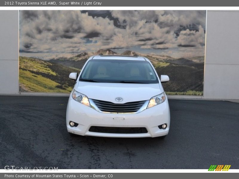 Super White / Light Gray 2012 Toyota Sienna XLE AWD