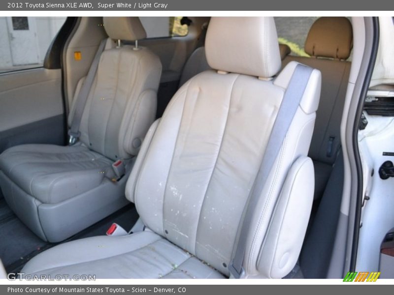 Super White / Light Gray 2012 Toyota Sienna XLE AWD