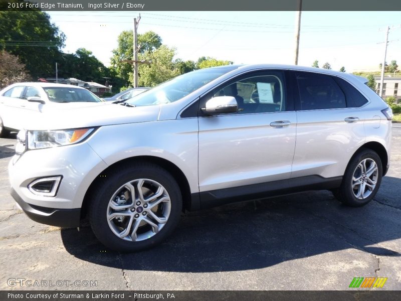 Ingot Silver / Ebony 2016 Ford Edge Titanium