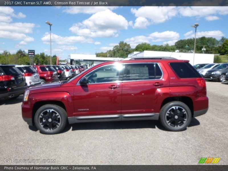 Crimson Red Tintcoat / Jet Black 2017 GMC Terrain SLT AWD