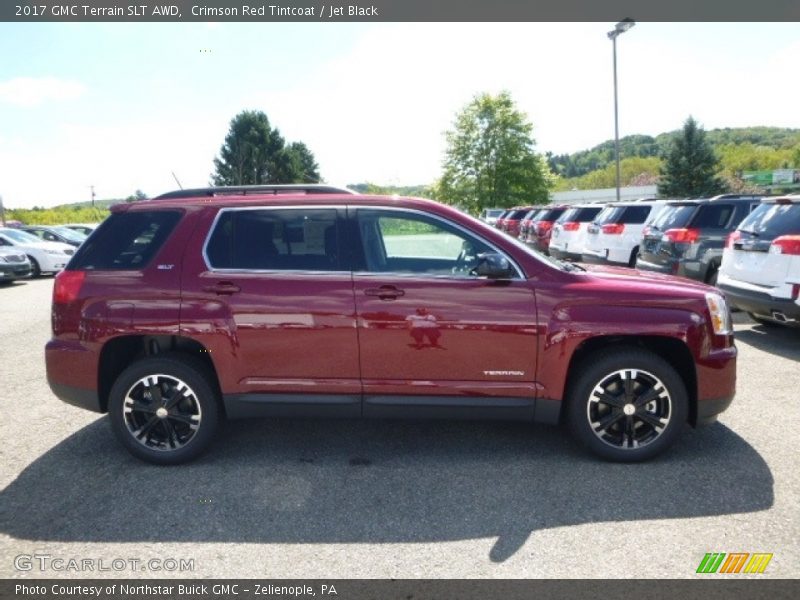 Crimson Red Tintcoat / Jet Black 2017 GMC Terrain SLT AWD