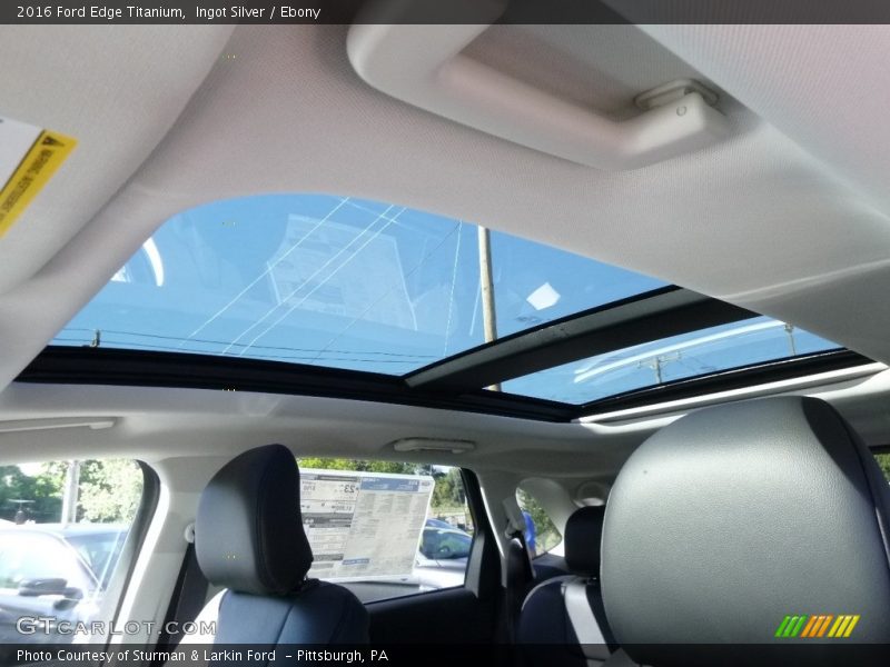 Ingot Silver / Ebony 2016 Ford Edge Titanium