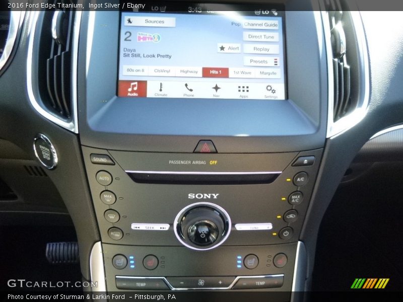 Ingot Silver / Ebony 2016 Ford Edge Titanium