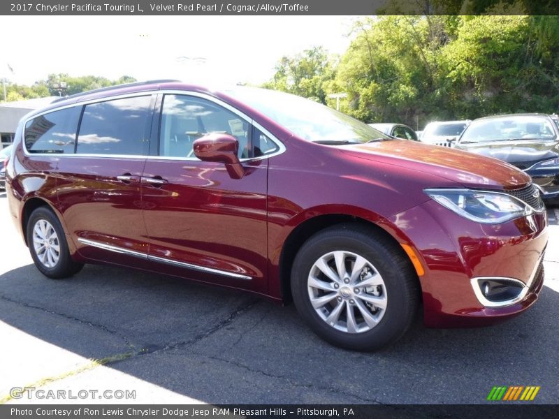 Velvet Red Pearl / Cognac/Alloy/Toffee 2017 Chrysler Pacifica Touring L