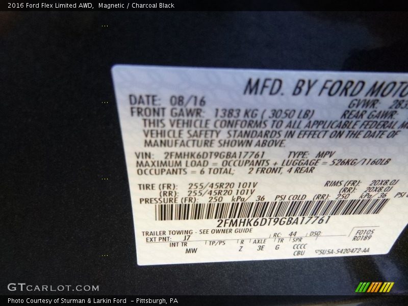 Magnetic / Charcoal Black 2016 Ford Flex Limited AWD