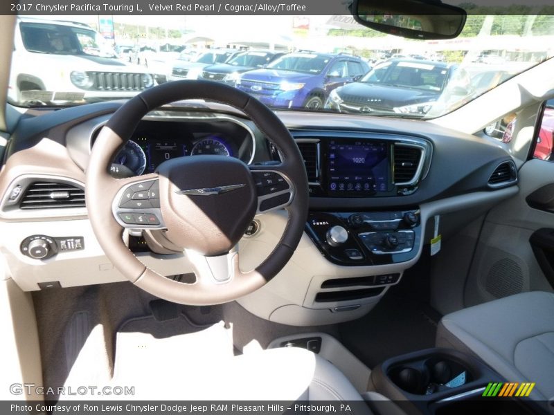 Velvet Red Pearl / Cognac/Alloy/Toffee 2017 Chrysler Pacifica Touring L