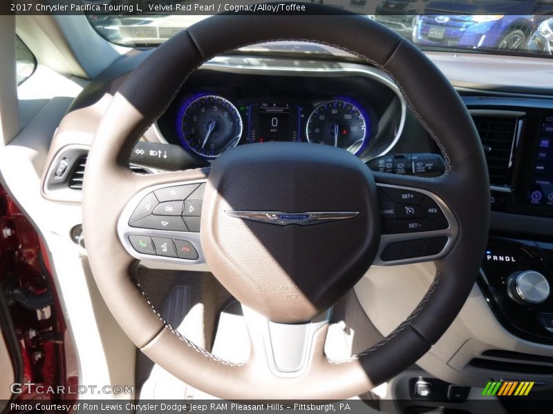 Velvet Red Pearl / Cognac/Alloy/Toffee 2017 Chrysler Pacifica Touring L