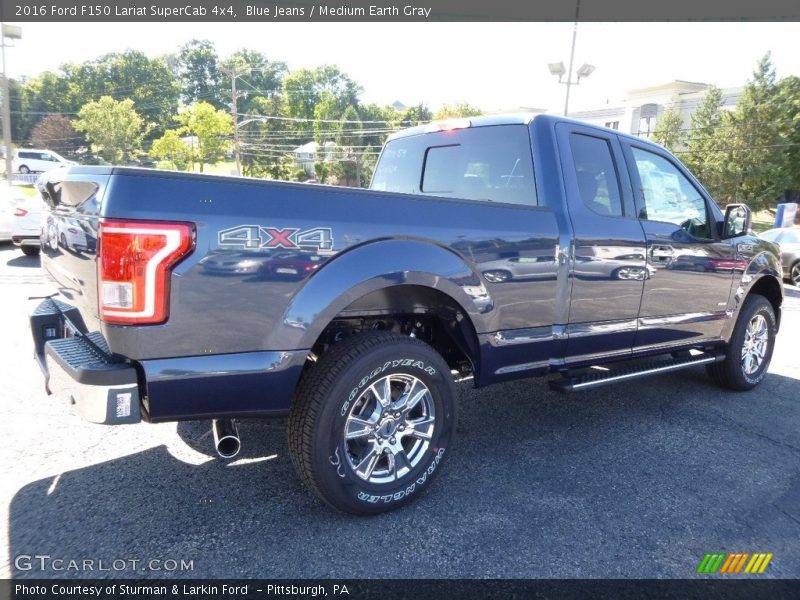 Blue Jeans / Medium Earth Gray 2016 Ford F150 Lariat SuperCab 4x4