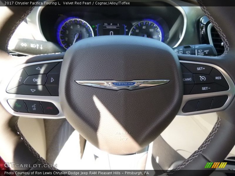 Velvet Red Pearl / Cognac/Alloy/Toffee 2017 Chrysler Pacifica Touring L