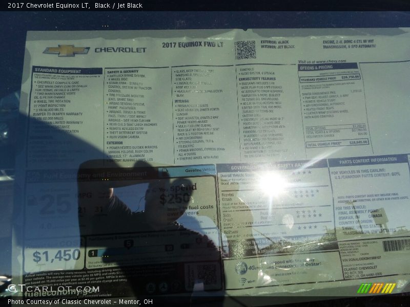 Black / Jet Black 2017 Chevrolet Equinox LT