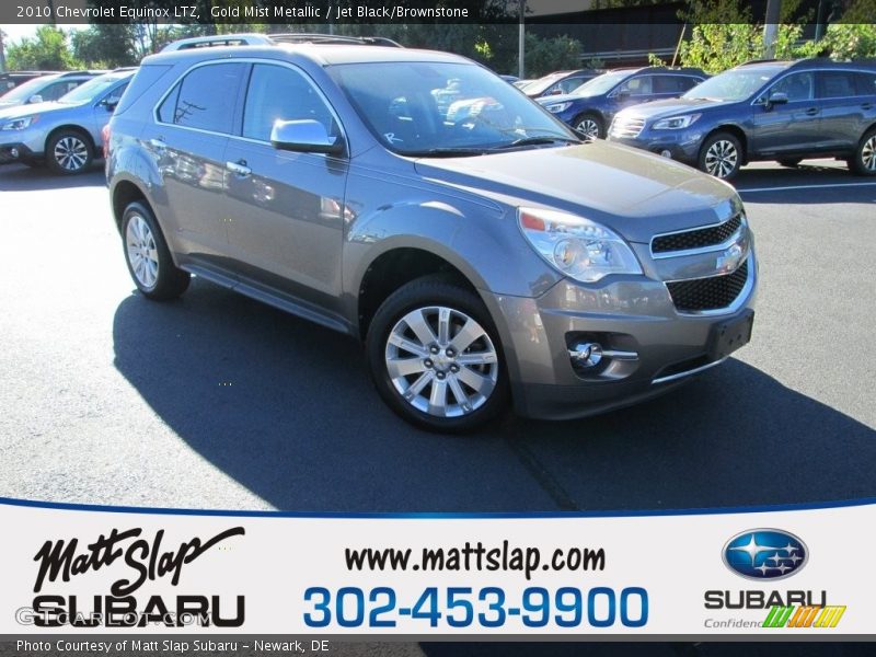 Gold Mist Metallic / Jet Black/Brownstone 2010 Chevrolet Equinox LTZ