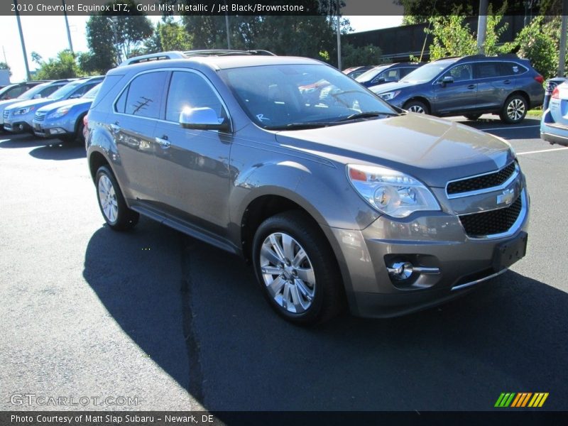 Gold Mist Metallic / Jet Black/Brownstone 2010 Chevrolet Equinox LTZ