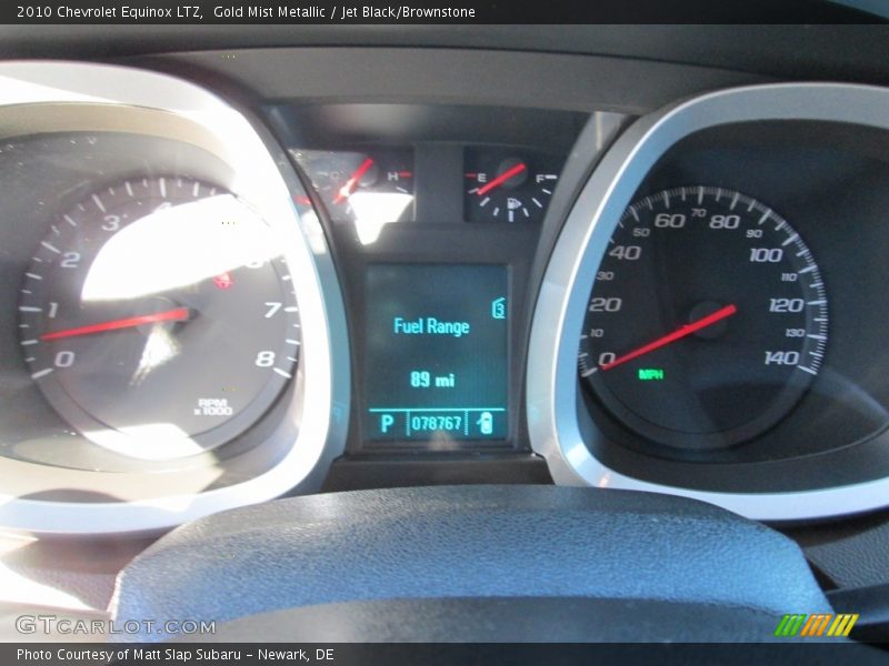 Gold Mist Metallic / Jet Black/Brownstone 2010 Chevrolet Equinox LTZ