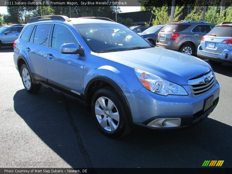 Sky Blue Metallic / Off Black 2011 Subaru Outback 2.5i Premium Wagon