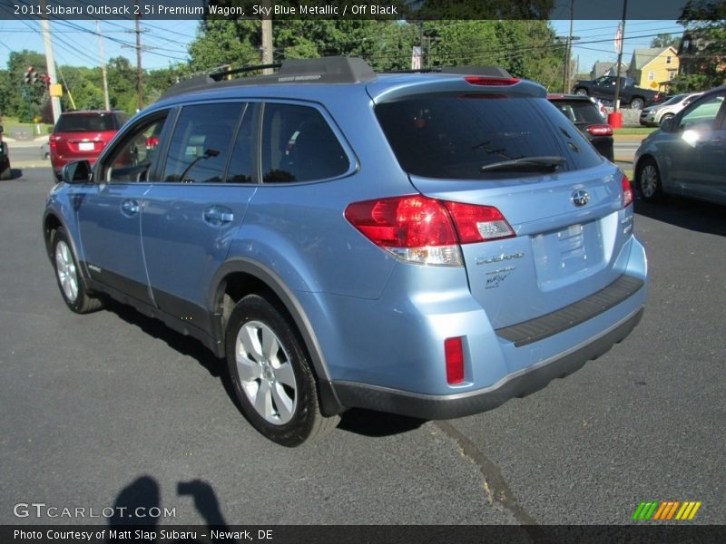 Sky Blue Metallic / Off Black 2011 Subaru Outback 2.5i Premium Wagon